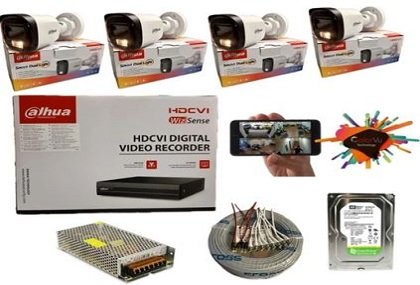 DAHUA 4 Kameralı Full Color 7/24 Renkli Kamera Seti 500GB HDD